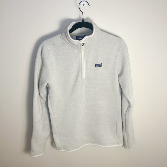 Patagonia Women’s Better Sweater Quarter Zip Fleece Cream Size M Pullover - Picture 3 of 8